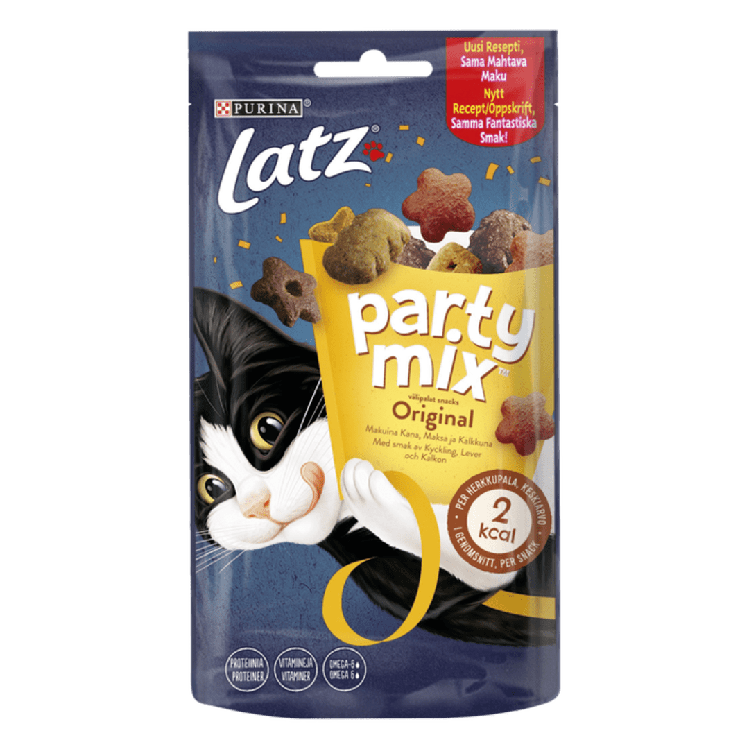 Latz Party Mix Original. Godsaker för kattpartyt! Purina
